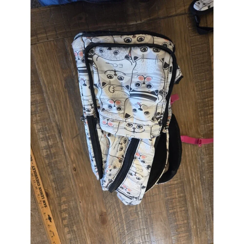 Cat Backpack for Girls Boys Cute School Bookbags with Removable Shoulder Bag...